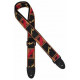 FENDER 2' MONOGRAMMED BLACK/YELLOW/RED STRAP