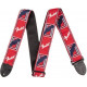 FENDER 2" MONOGRAMMED RED/WHITE/BLUE STRAP