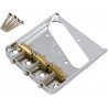 FENDER 3-SADDLE AMERICAN VINTAGE TELECASTER BRIDGE ASSEMBLY WITH BRASS SADDLES CHROME