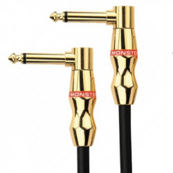 Monster Rock Instrument Cable 18 in. - angled 1/4” plugs (46 см)