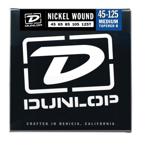 DUNLOP DBN45125T NICKEL PLATED STEEL MEDIUM 5 TAPERED B 45-125