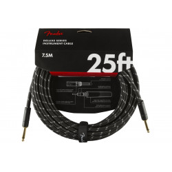 FENDER CABLE DELUXE SERIES 25' BLACK TWEED