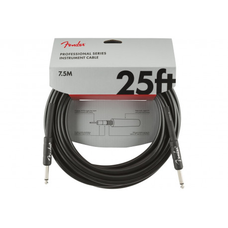 FENDER CABLE PROFFESIONAL SERIES 25' BLACK