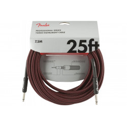 FENDER CABLE PROFFESIONAL SERIES 25' RED TWEED