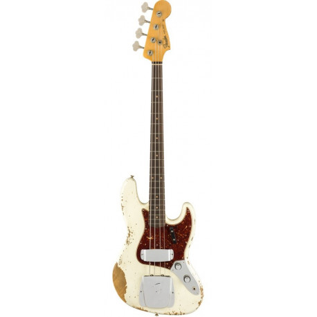 FENDER CUSTOM SHOP 1961 JAZZ BASS HEAVY RELIC OLYMPIC WHITE