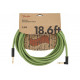 FENDER 18.6' ANGLED FESTIVAL INSTRUMENT CABLE PURE HEMP GREEN