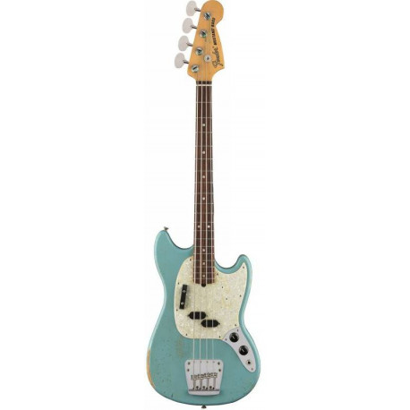 FENDER JMJ MUSTANG BASS RW FADED DAPHNE BLUE