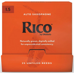 D`ADDARIO RJA0115-B25 Rico by D'Addario - Alto Sax 1.5 - 25 Box