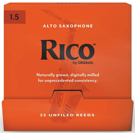 D`ADDARIO RJA0115-B25 Rico by D'Addario - Alto Sax 1.5 - 25 Box