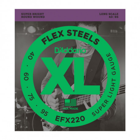 D`ADDARIO EFX220 XL FLEX STEELS SUPER LIGHT 40-95