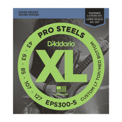 D`ADDARIO EPS300-5 ProSteels, Custom LT Top / MD Bottom, 43-127, Tapered