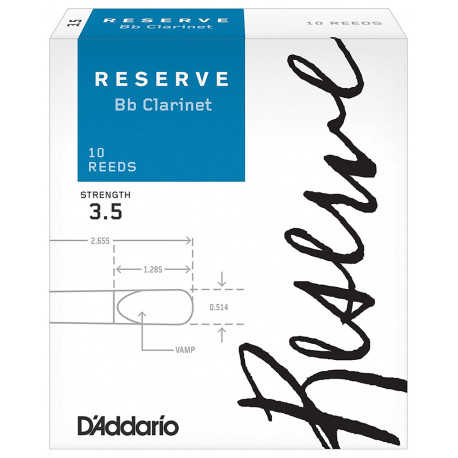 D`ADDARIO DCR1035 Reserve Bb Clarinet #3.5 - 10 Box