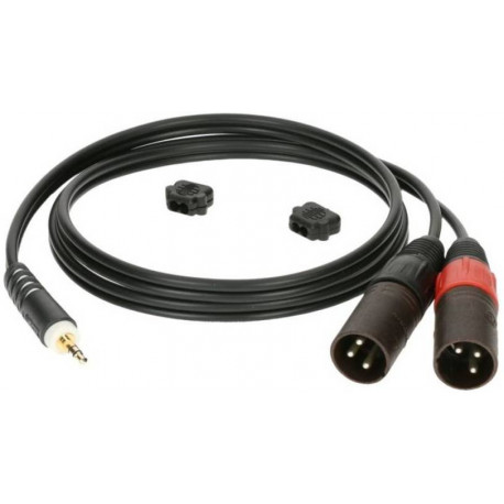 KLOTZ AY9 Y-CABLE STEREO MINI JACK - 2xXLR MALE BLACK 3 M