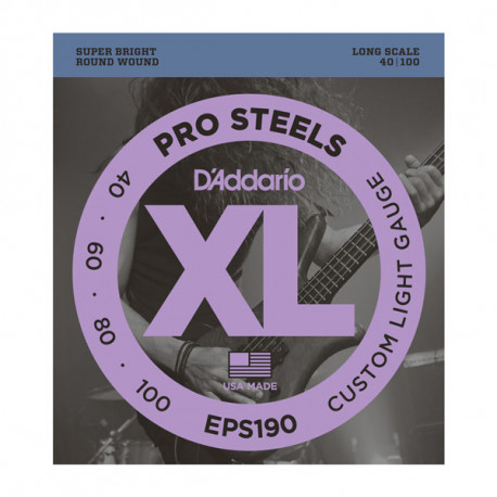 D`ADDARIO EPS190 XL PRO STEELS CUSTOM LIGHT 40-100
