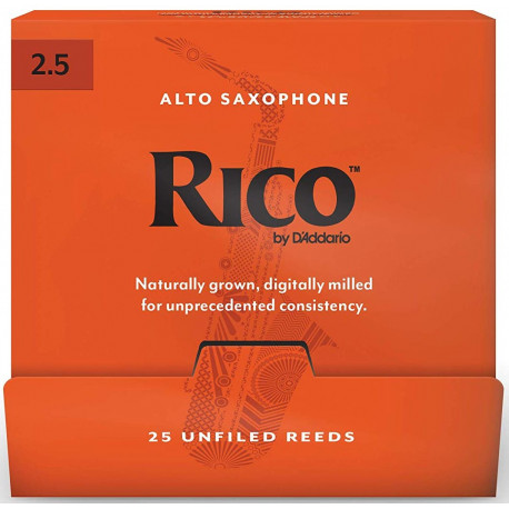 D`ADDARIO RJA0125-B25 Rico by D'Addario - Alto Sax 2.5 - 25 Box