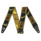 FENDER 2" WEIGHLESS MONOGRAMMED STRAP BLACK/YELLOW/BROWN