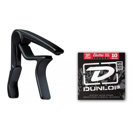 DUNLOP 87BE 10EL TRIGGER ELECTRIC CAPO PLUS STRINGS