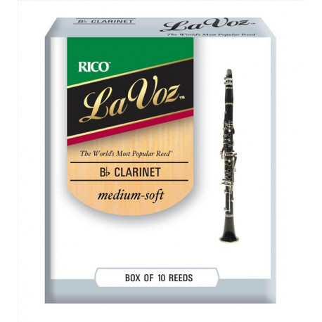 RICO La Voz - Bb Clarinet Medium Soft - 10 box