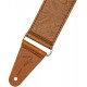 FENDER 2" TOOLED LEATHER STRAP BROWN