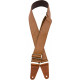 FENDER 2" TOOLED LEATHER STRAP BROWN