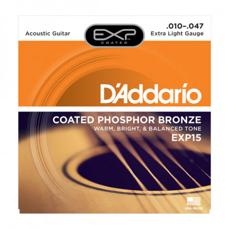 D`ADDARIO EXP15 EXP PHOSPHOR BRONZE EXTRA LIGHT 10-47