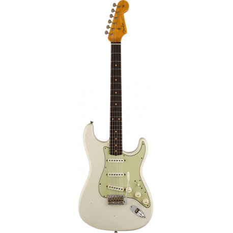 FENDER CUSTOM SHOP LIMITED EDITION '62/'63 STRATOCASTER JOURNEYMAN RELIC RW AGED OLYMPIC WHITE